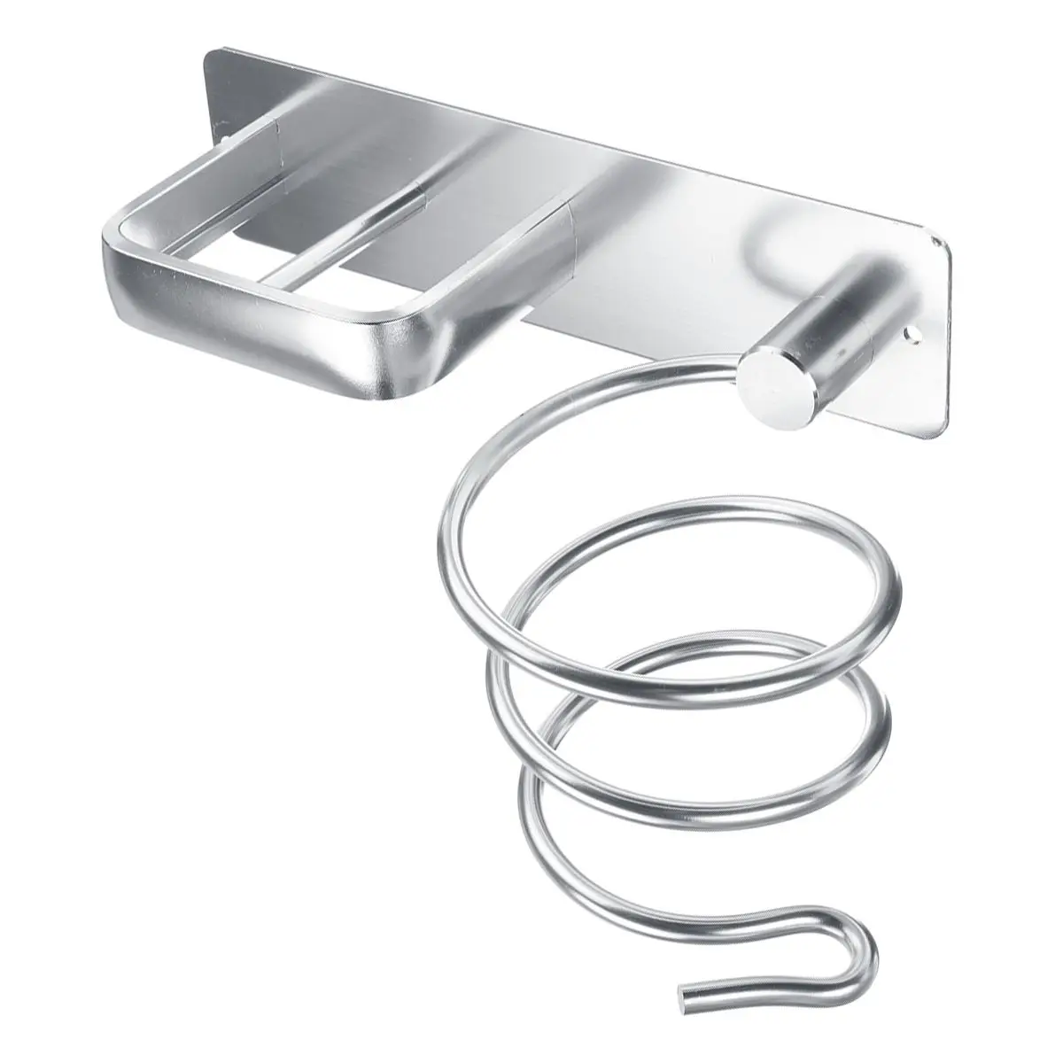 Alumini الحائط مجفف الشعر حامل حامل فندق الحمام رفوف تخزين الرف مجفف شعر حامل أرفف شماعات