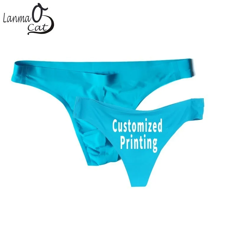 Женское и мужское нижнее белье Lanmaocat бесшовные трусики стринги с логотипом на