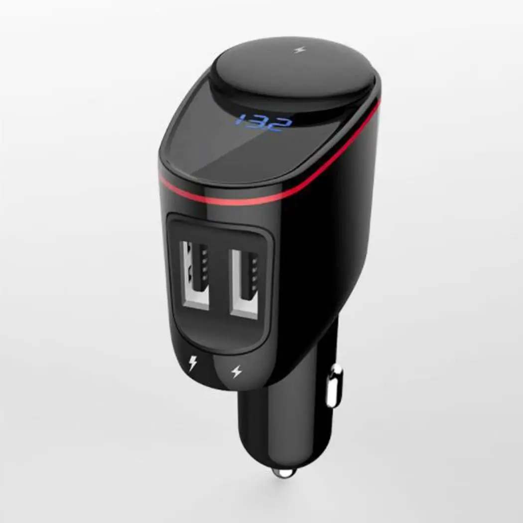Цифровой дисплей Автомобильный адаптер многофункциональный двойной USB 3 6 5 V/3A V 9