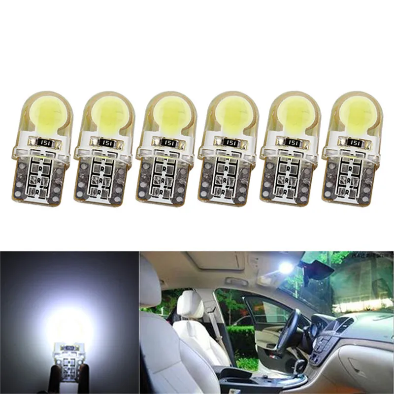 

Hiyork 10PCS Auto T10 LED W5W Light LED Bulbs 194 168 Lamps COB Silicone Shells Car Lights Super Bright Turn Side Wedge Lamp 12V