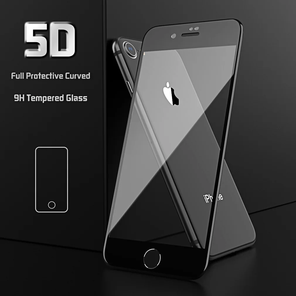 Стекло на iphone 7 8 6 S 5 5S SE X Plus изогнутая Защитная пленка для экрана Роскошная