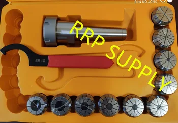 

MT3xER40 collet chuck set with 10pcs 0.008mm high precision ER40 collets