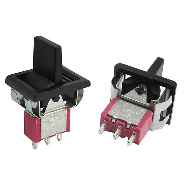 

2pcs Toggle Switch AC 250V/3A 125V/5A Momentary SPDT 3 Positions Toggle Switch T80-R Turn Left and right automatic reset