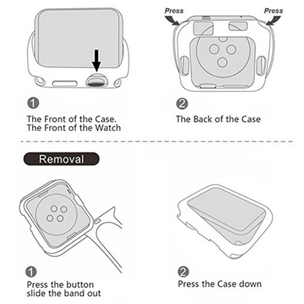 2018 NEW Full protector cover For apple watch case 44mm 40mm 42mm/38mm iwatch series 4 3 2 1 All-around Ultra-thin Clear frame