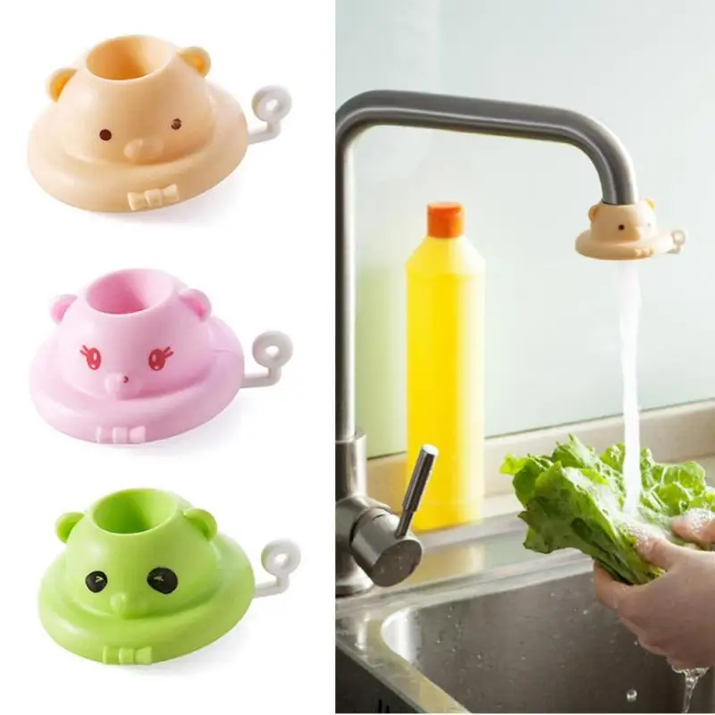

Hot Sale 3 pcs Splash Shower Bathroom Faucet Water-saving Cartoon Sprayer Tap Saving Shower Head Faucet Extender Device A40