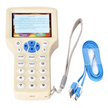 

Handheld ABS White RFID Encrypted Copier Reader Writer Duplicator Smart Card Reader 2019