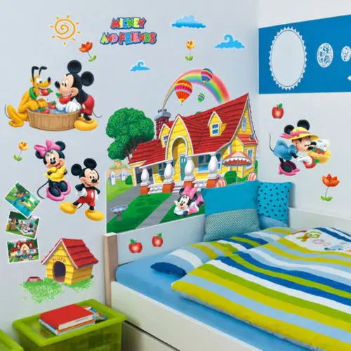 

Pop 3D Mouse Clubhouse Wall Stickers Kids Bedroom Decor Decal Mural