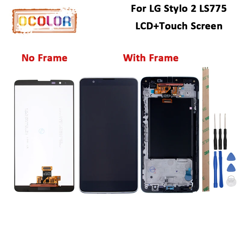 

Alesser For LG Stylo 2 LS775 LCD Display And Touch Screen With Frame Screen Digitizer Assembly +Tools For LG Stylo 2 LS775 LCD