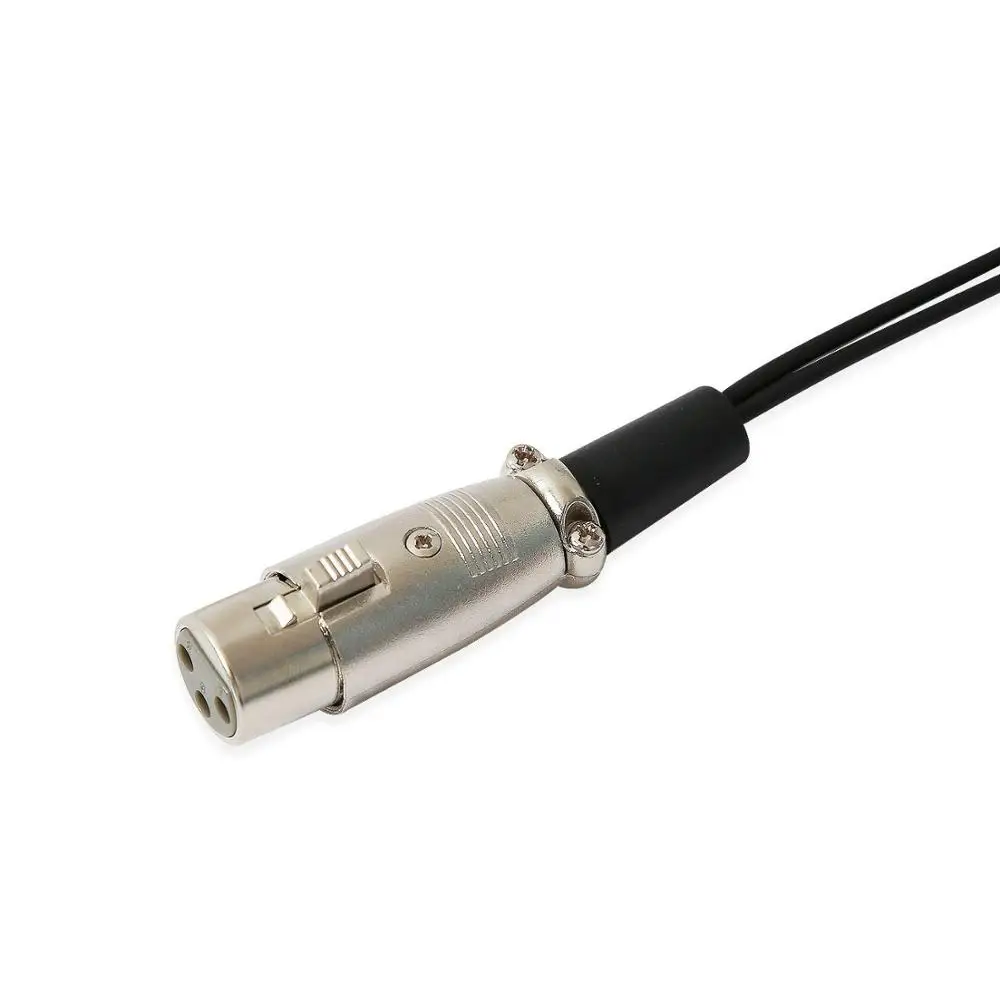 Переходник XLR Мама 2 RCA папа для аудиокабеля металлический позолоченный