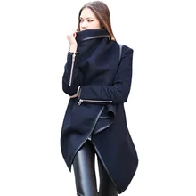 Новое модное женское Асимметричное пальто осенняя тонкая куртка Женское пальто Свободное длинное пончо
