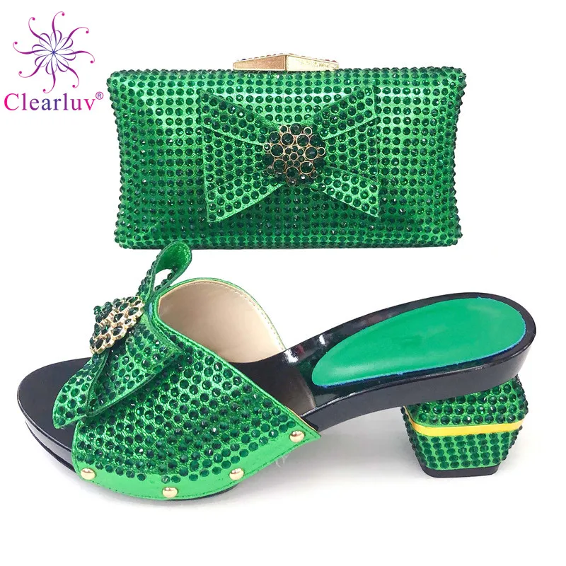 Soirée Correspondre Gold Couleur Strass Et À argent or rouge bleu Sac Italien De Pour New Décoré vert Ensemble Avec Mariage Ensembles Femmes Noir Africaine Sacs Chaussures XTfwc8q8dz