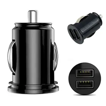 

12V Car Truck Auto 2 Port Dual USB Ports Mini Charger Adapter for-iPhone Tablet Car Charger USB Charger Fast Charger New Hot