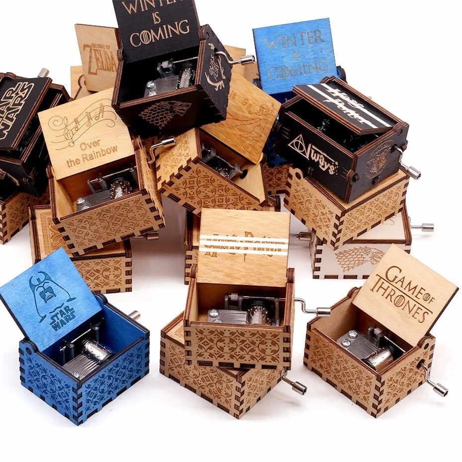 

In Stock Wholesale Hand Cranked Castle In The Sky Music Box Game Of Thrones Zelda Music Theme Christmas Gift