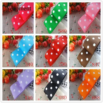 

1-1/2" 38mm 10 yards dots printed grosgrain ribbons gift packaging DIY handmade materials YM18010112