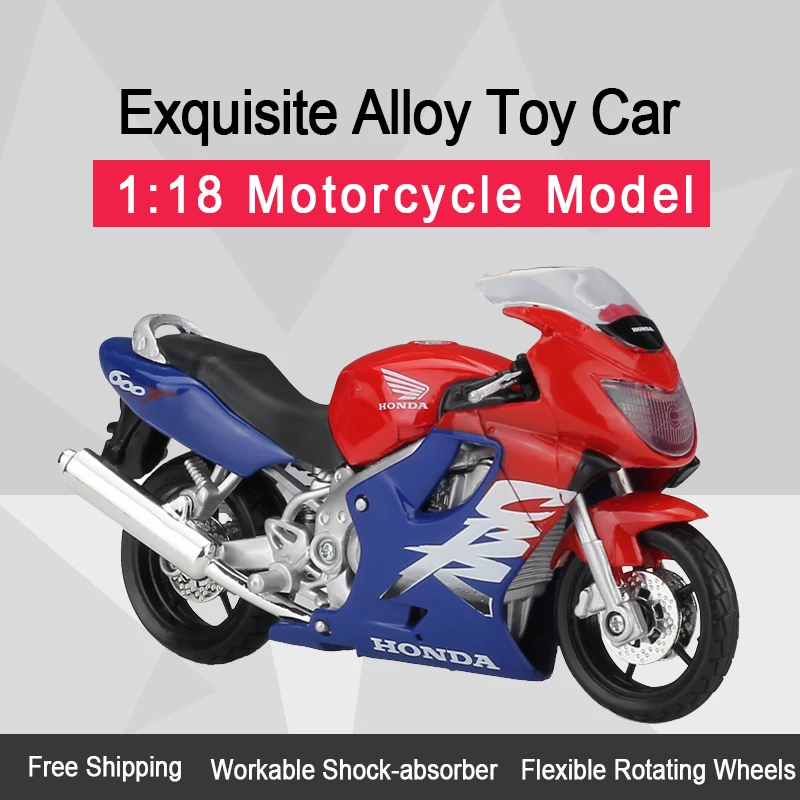

MAISTO 1:18 Hon&da CBR600F Alloy Diecast Motorcycle Model Workable Shork-Absorber Toy For Children Gifts Toy Collection