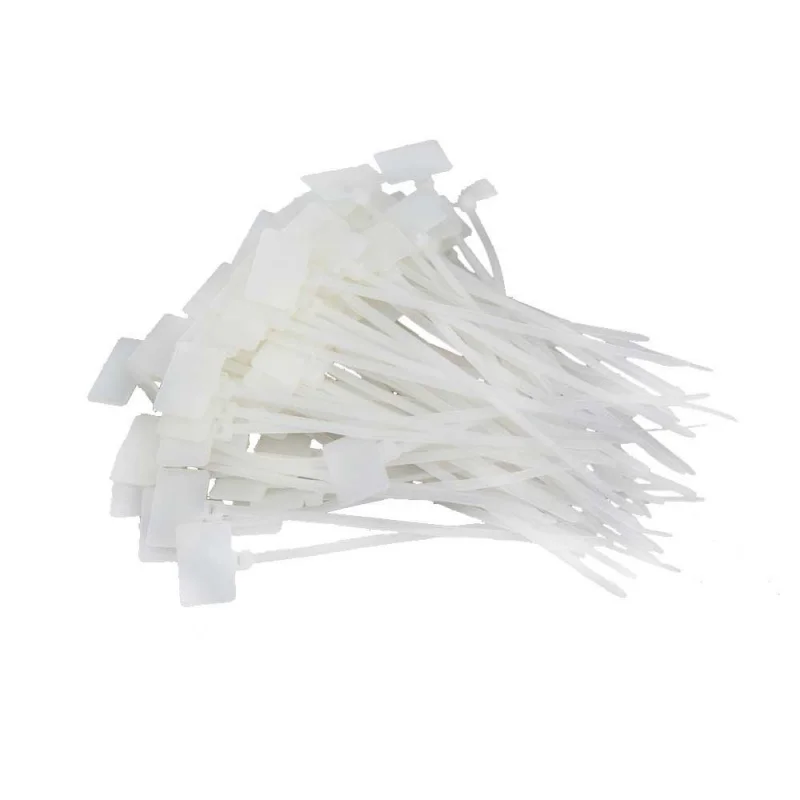 

100Pcs Zip Ties Write On Ethernet RJ45 RJ12 Wire Power Cable Label Mark Tag