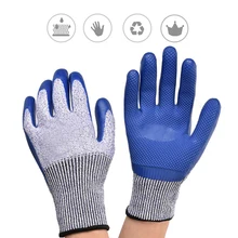 Уровень 5 порезостойкие латексные перчатки по охране труда рабочие перчатки анти-скольжения защитные перчатки