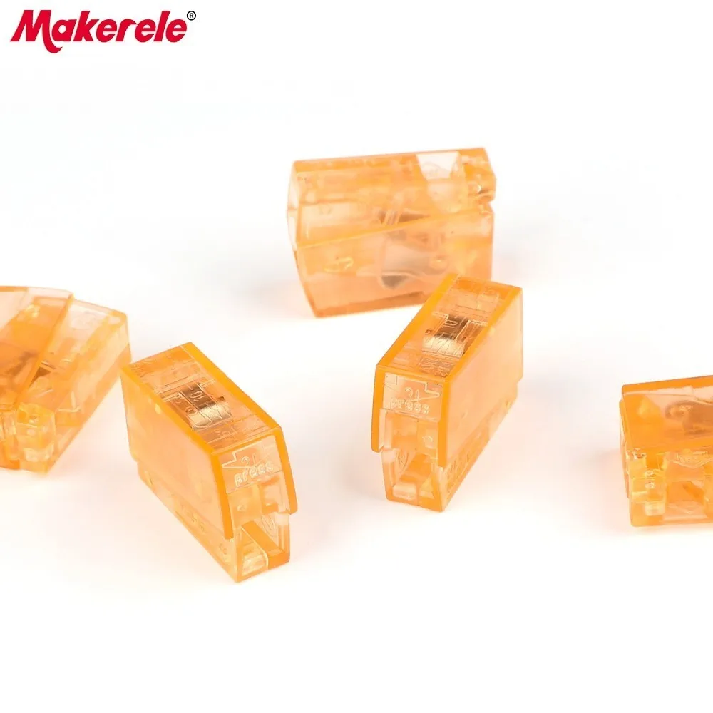 

20 Piece Transparent Wire Connector Plastic Box Single 2 Pin Cable Wiring Connectors For Lamp MKVSE-112-C