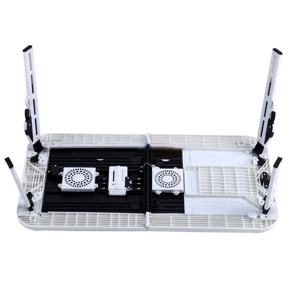  Foldable Laptop Desk Foldable Computer Desk Table e-Table Bed USB Cooling Fans Stand TV Tray 22.05 