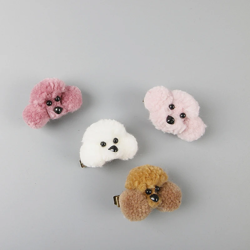 Популярные милые заколки для волос для маленьких девочек; креативная веревка для волос; 1 шт.; Плюшевые 3D; Лидер продаж; корейские аксессуары для волос в форме собаки