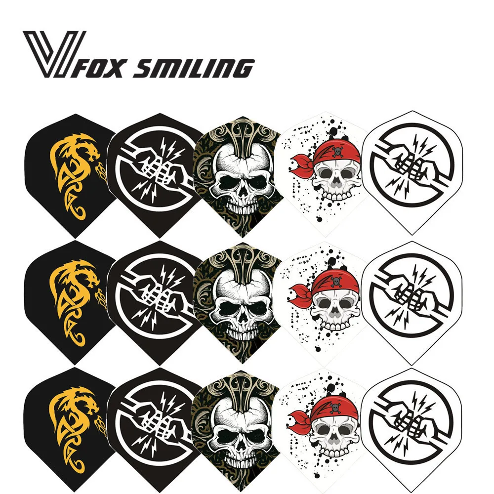 

Fox Smiling 6PCS Cool Darts Flights Wing Mixed Style For Professional Darts Wing Tail Indoor Games