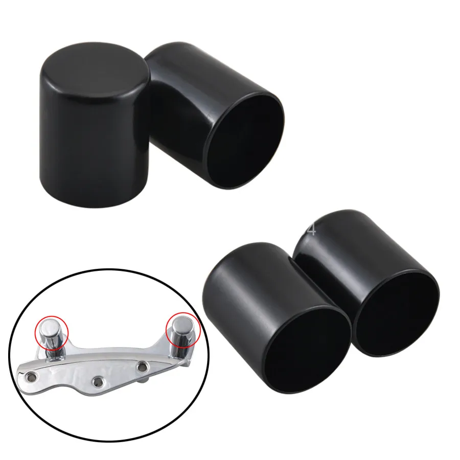 

Motorcycle Harley 4 x Point Docking Hardware Covers Kit Satin Black Fits For CVO Fat Boy Softail Models 84-Up