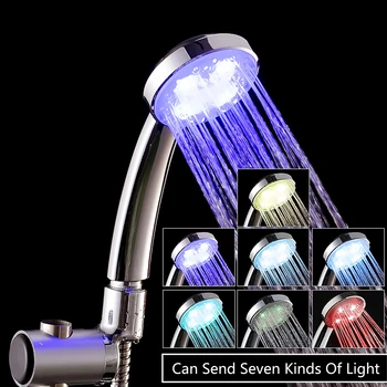 

7 Color LED Lights Automatic Magic Handing Rainfall Shower Head Single Round Head for Water Bath Bathroom