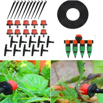 

30/40/50m Garden Diy Mini Drip System 4pcs Interface Plant Automatic Watering Garden Hose Set Dripper Watering Irrigation Set