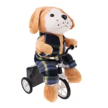 Электронный милый мультфильм пение езды трехколесный велосипед животных плюшевые куклы Обучающие Игрушки для раннего развития подарок на день рождения для детей