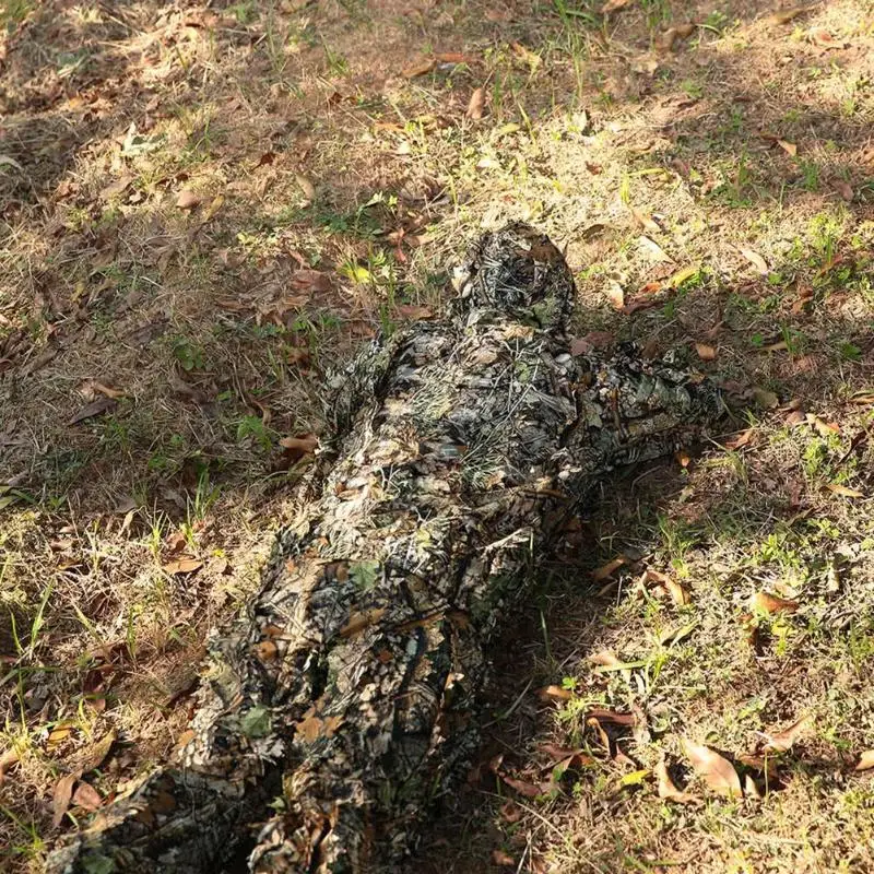 Костюм для улицы прочный лесной снайпер Ghillie костюм комплект плащ военный 3D лист