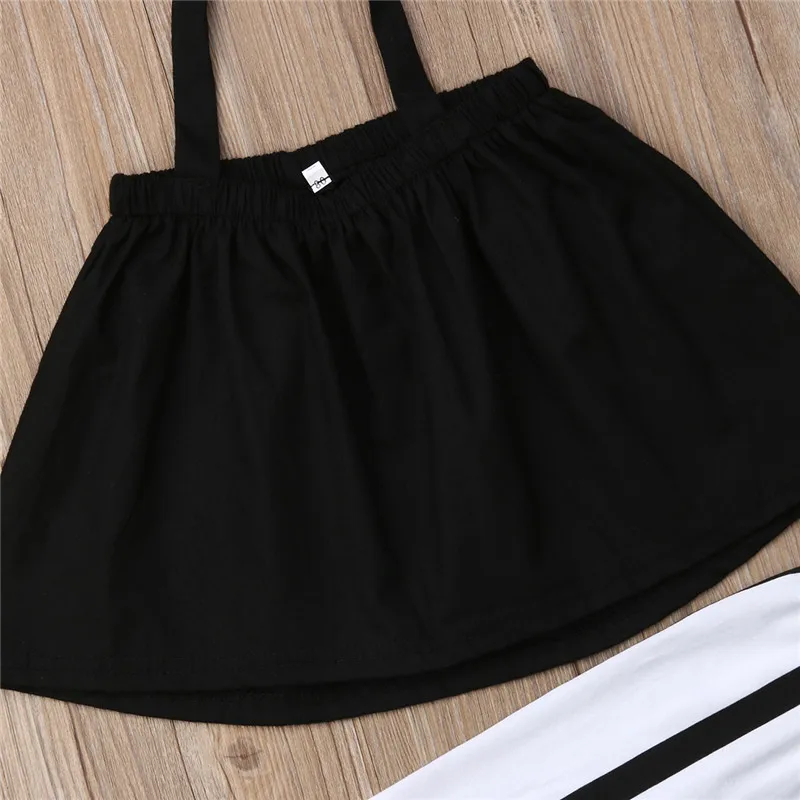 1-6Y Cute Girls Summer Clothing - Kid Strap Tops and Striped Pants Leggings 2pcs Outfits - Kids Fashion Clothes for Toddler Girls image 4