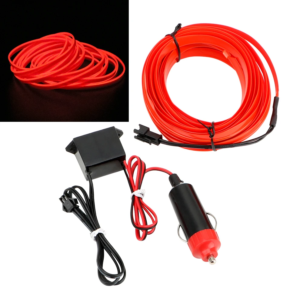 FORAUTO 5 Meters Car Interior Lighting Auto LED Strip EL Wire Rope Auto Atmosphere Decorative Lamp - 32996314400 FORAUTO 5 Meters Car Interior Lighting Auto LED Strip EL Wire Rope Auto Atmosphere Decorative Lamp - 32996314400