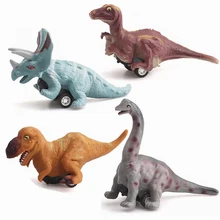 Simulation Dinosaur Model Pull Back Car Mini Car Dinosaur Toy Tyrannosaurus Triceratops Racing Model Toys Gift for Children simulation pvc soft dinosaur toys mosasaur model toy of exquisite workmanship for home decoration toys for children gift