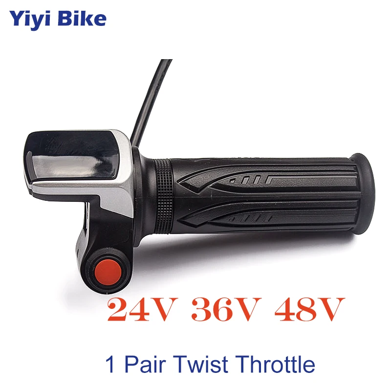Wuxing Электрический велосипед твист дроссельная заслонка 24 в 36 в 48 в ЖК-дисплей экран кнопка включения-выключения скутер газовая ручка ускоритель