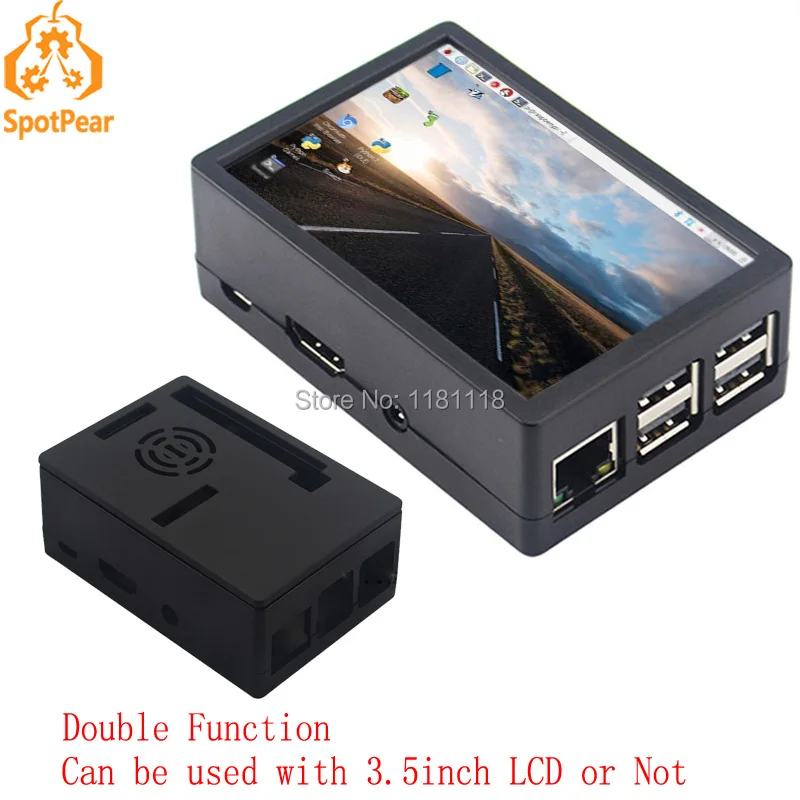 

Raspberry pi 3 model b+ 3.5 inch LCD Display case double function Do not include LCD