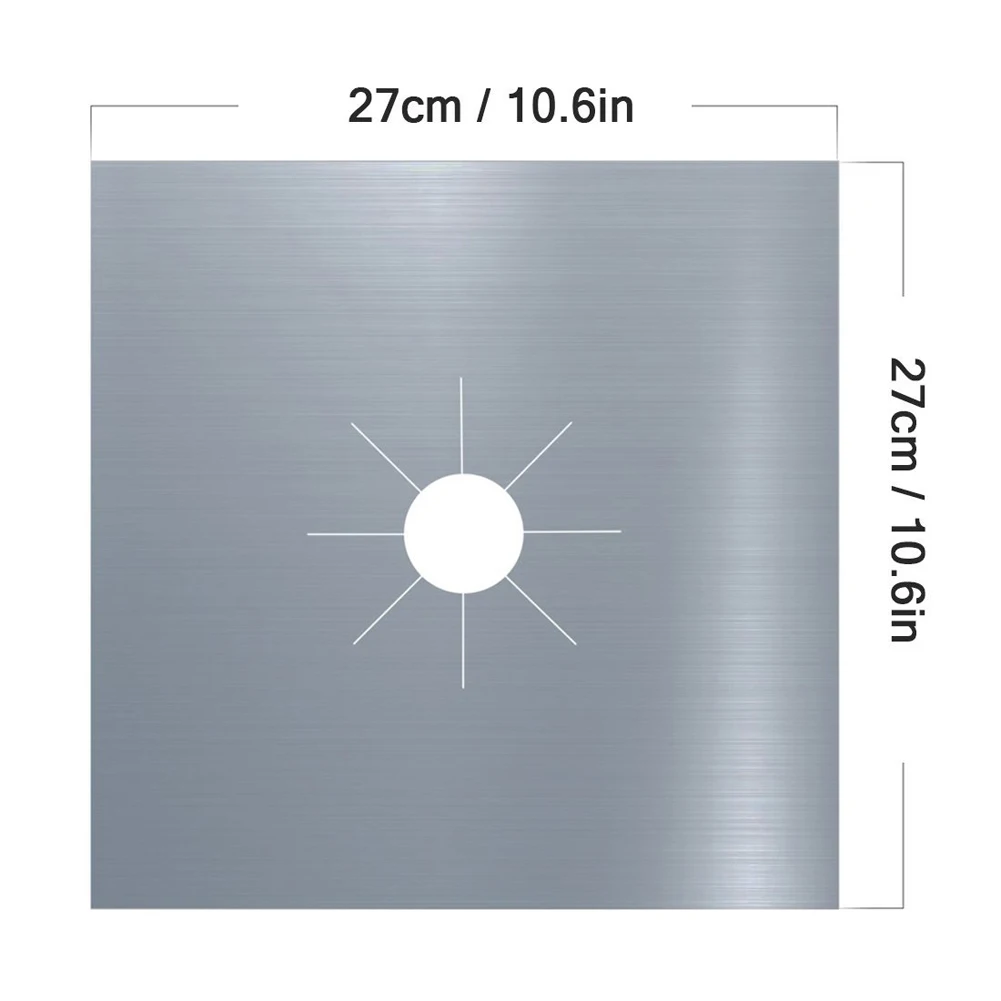 4 шт. газовые протекторы для плиты из стекловолокна многоразовые крышки для газовой плиты кухонный коврик для инструментов защитные крышки для плиты S3