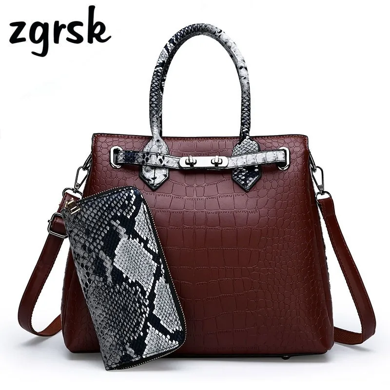 

2 Sets Luxury Purses And Handbags Women Bags Designer PU Leather Handbag Shoulder Bags Women Large Ladies Hand Bags Bolsa