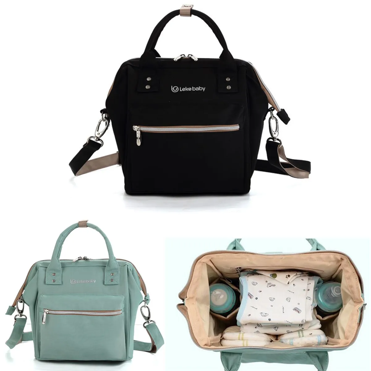 

Small 420D Nylon Travel Mummy Handbag Backpack Baby Nursing Diaper Bag Waterproof Backpack Mother Care Hobos Baby Stroller Bags