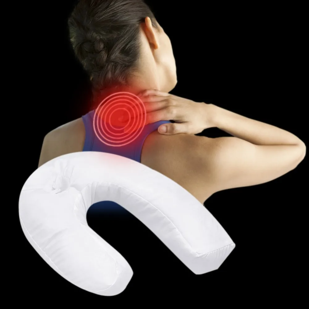 Cotton Pillow U Shape Neck Pillows Side Sleeper Pillow Hold Neck & Back