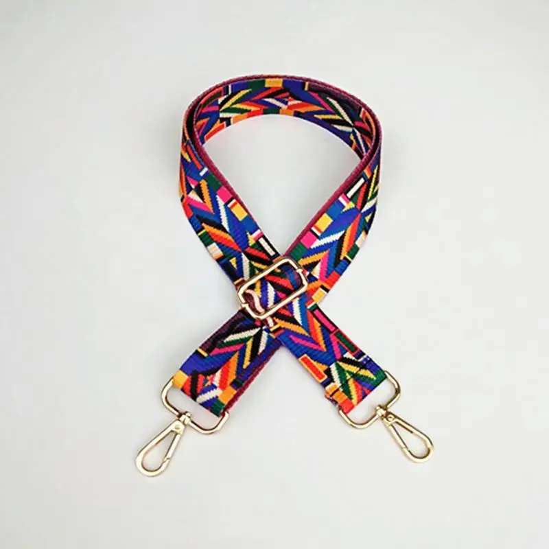 

Colored Bag Straps Ethnic Flower Belt Accessories Women Adjustable Shoulder Hanger Handbag Straps Decoration Handle