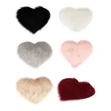 Фигурный ковер Love Heart, длинный меховой искусственный шерстяной коврик, лохматый ковер для гостиной, спальни, украшения дома