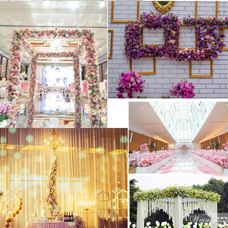 orchid artificial fllower row decor for DIY wedding iron arch platform T station Xmas background flower wall window decor props orchid artificial fllower row decor for DIY wedding iron arch platform T station Xmas background flower wall window decor props