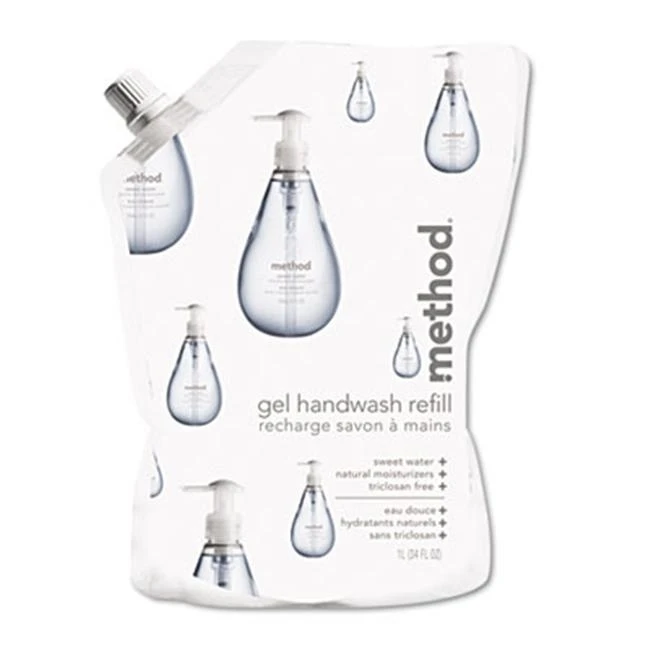 Method 00652 Gel Hand Wash Refill- 34 oz.- Sweet Water Scent- Plastic Pouch | Красота и здоровье