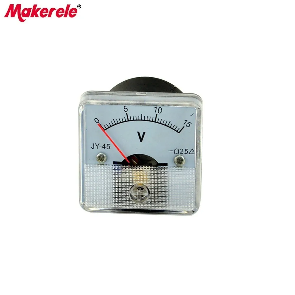 

DC 45(15V) Analog Voltmeter Analog Panel volt Meter voltage Tester charger doctor Voltimetro Diagnostic-tool
