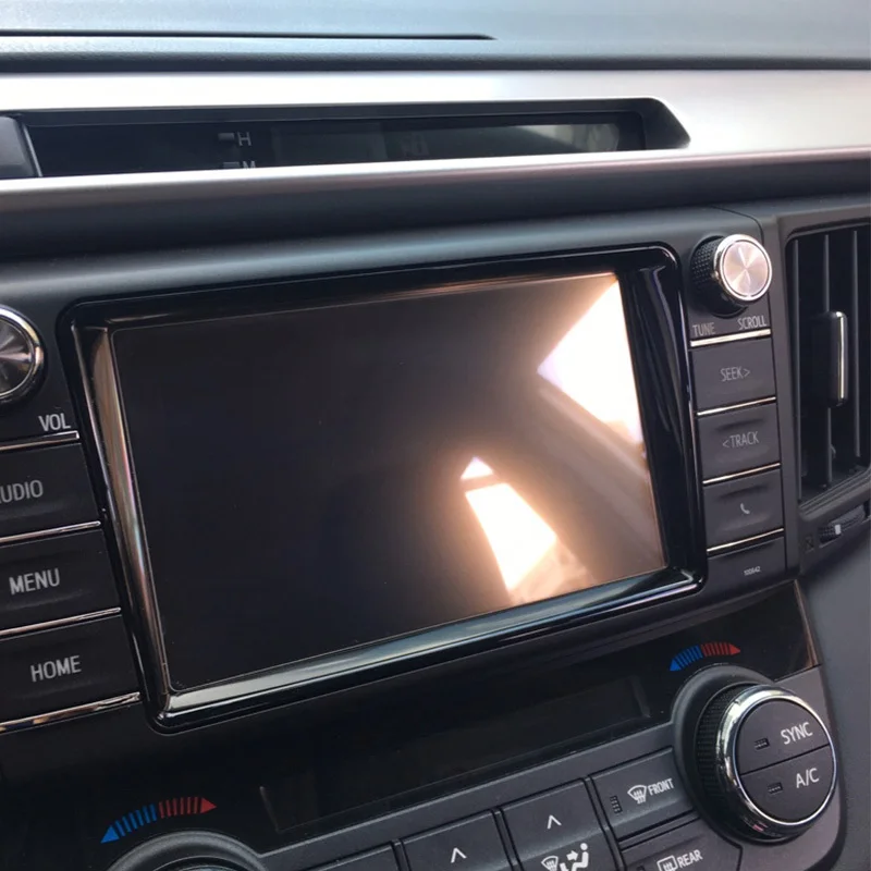 

7/8 inch Car Styling GPS Navigation Screen Steel Protective Film Control of LCD Screen Stickers For Toyota RAV4 2014-2019
