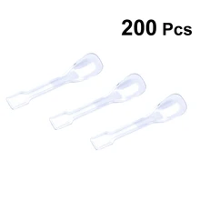 200 шт ложки пластиковые одноразовые утолщенные Твердые ложки мини-ложки столовые приборы ложки для десерта мороженое закуска желе