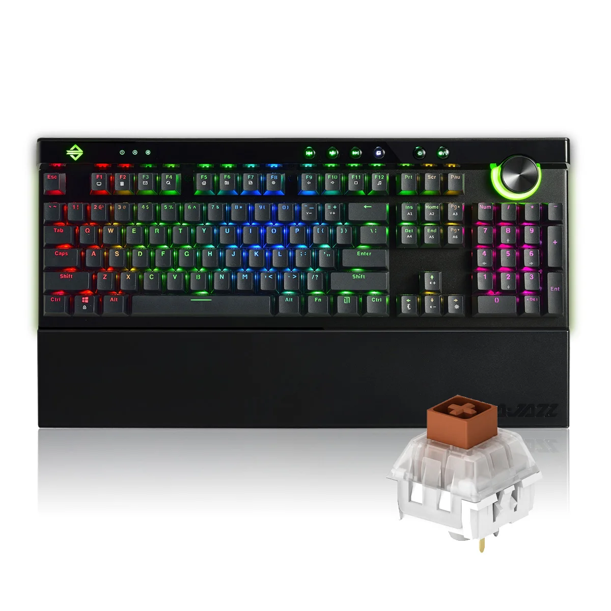 

Ajazz AK45 104 Key BOX Switch RGB Mechanical Gaming Keyboard with Wrist Rest for WindowXP, 7 , 10, for Mac