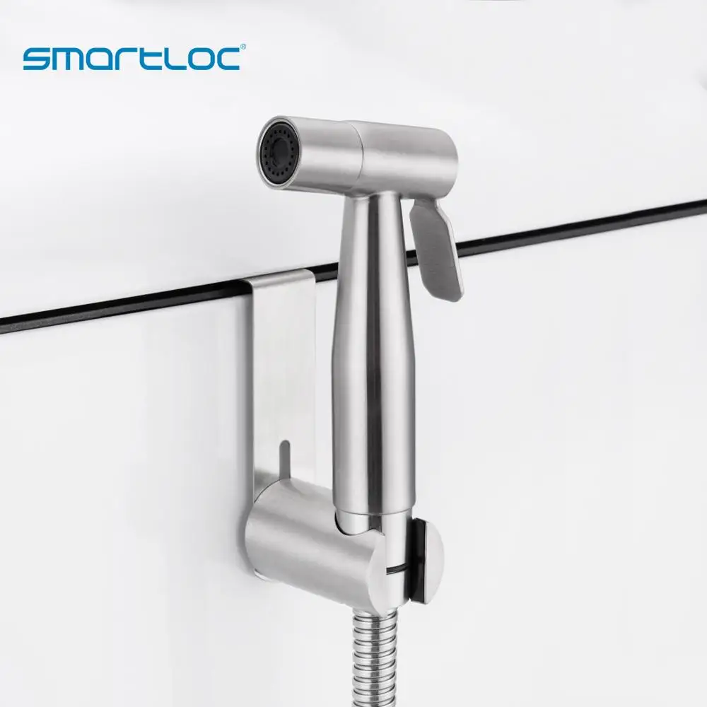Smartloc Нержавеющая сталь Пресс кран воды пистолет с держателем для чистки труб