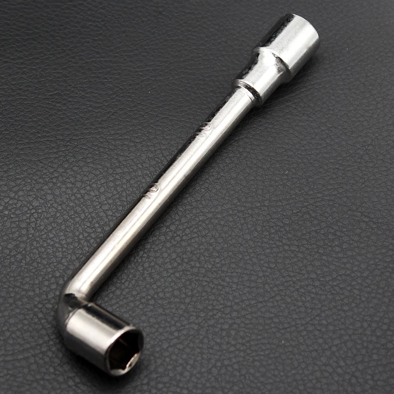 Hohe Qualität 45 # Stahl 10mm M10 Auto Reparatur Werkzeuge L Typ Rohr Schlüssel Doppel Ellenbogen Perforation Hexagon Hand steckschlüssel
