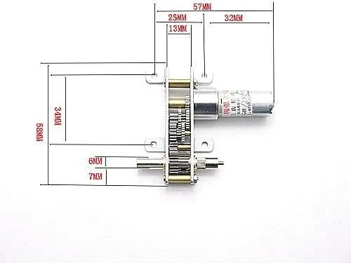 12 V DC 60 RPM 50mA крутящий момент Электродвигатель с зубчатым приводом мотор 13 GB для робота